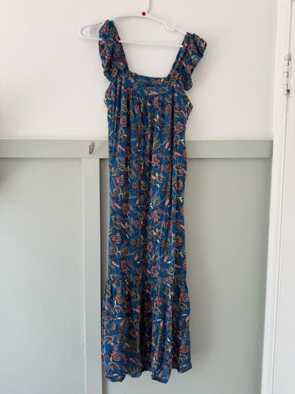 Knox Rose Teal Paisley Print Maxi Dress